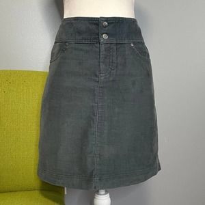 Athleta Vintage Ridge Corduroy Teal Blue Skirt 6T Tall